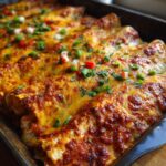 Cheesy Spicy Baked Chicken Enchiladas