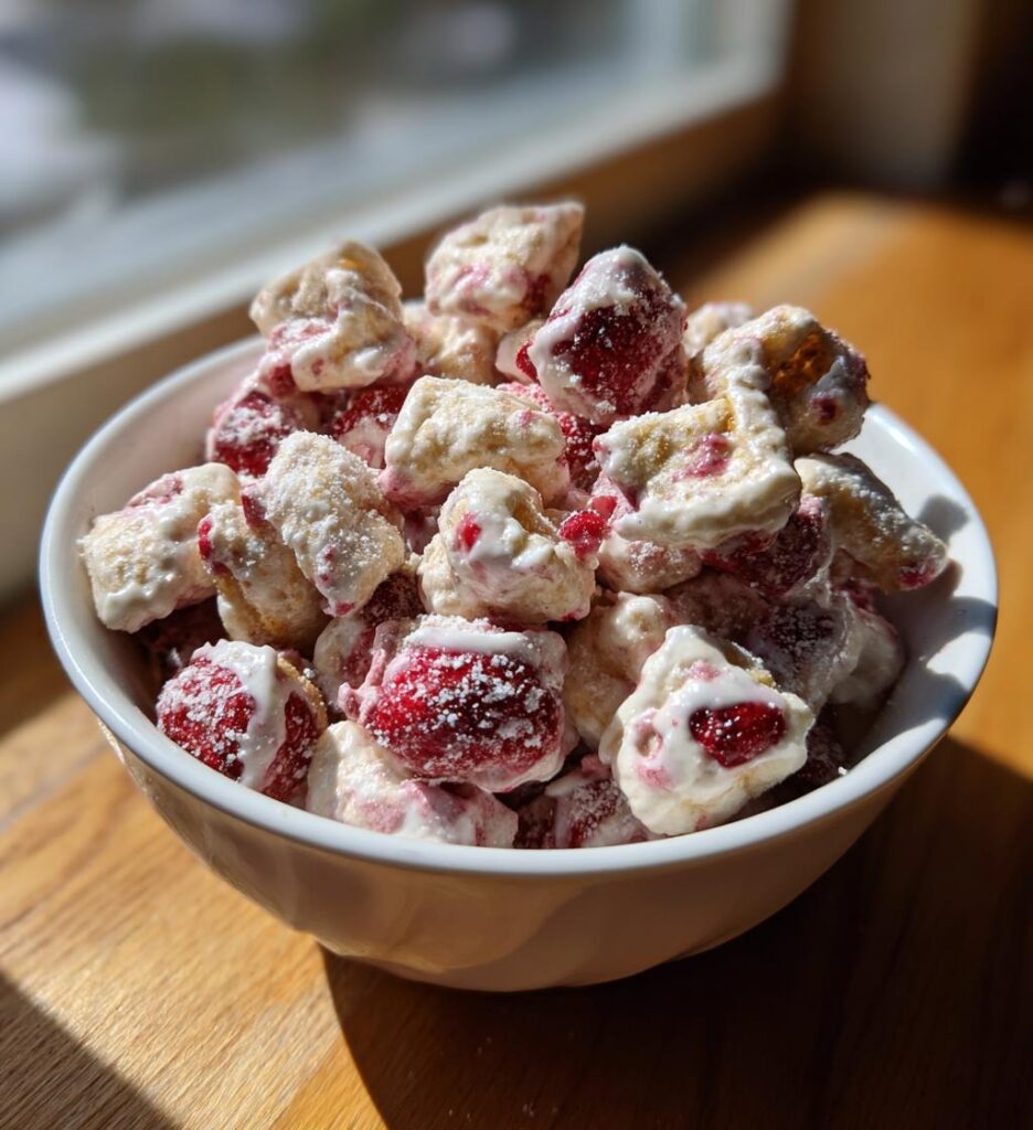 Cherry Cheesecake Puppy Chow