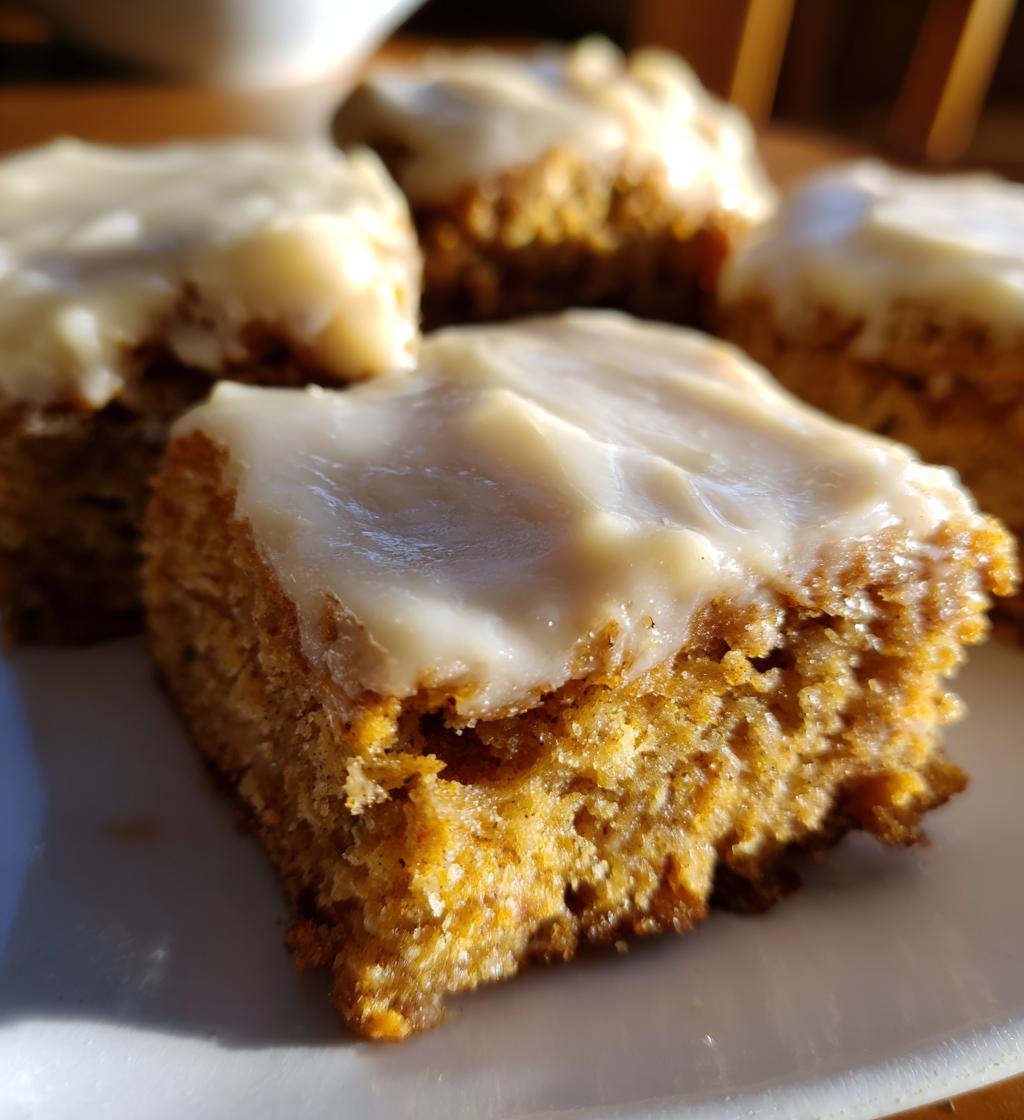 Chewy Cinnamon Roll Blondies with Cream Cheese Icing