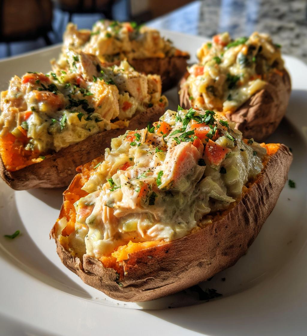 Chicken Pot Pie Stuffed Sweet Potatoes - detail 1