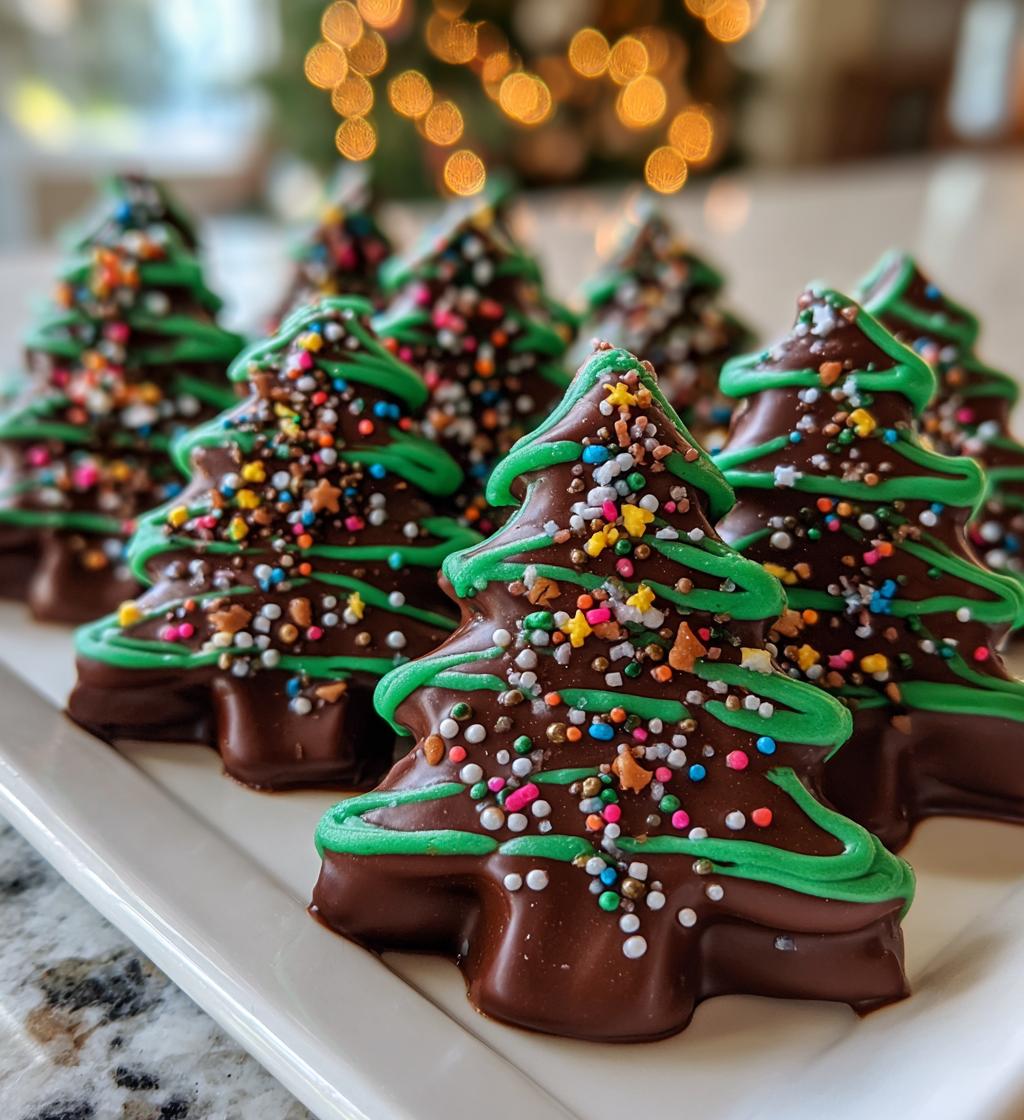 Chocolate Peanut Butter Christmas Trees - detail 1