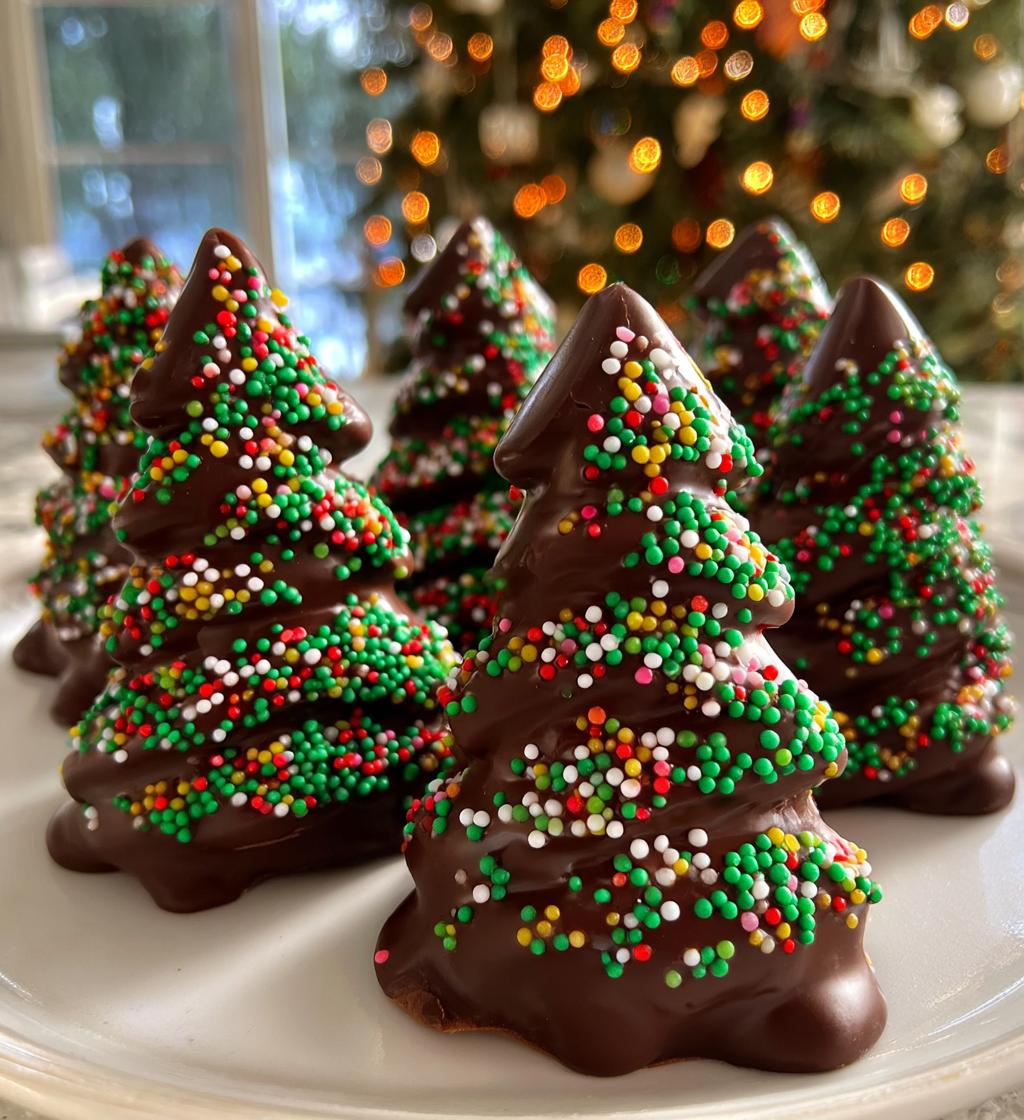 Chocolate Peanut Butter Christmas Trees