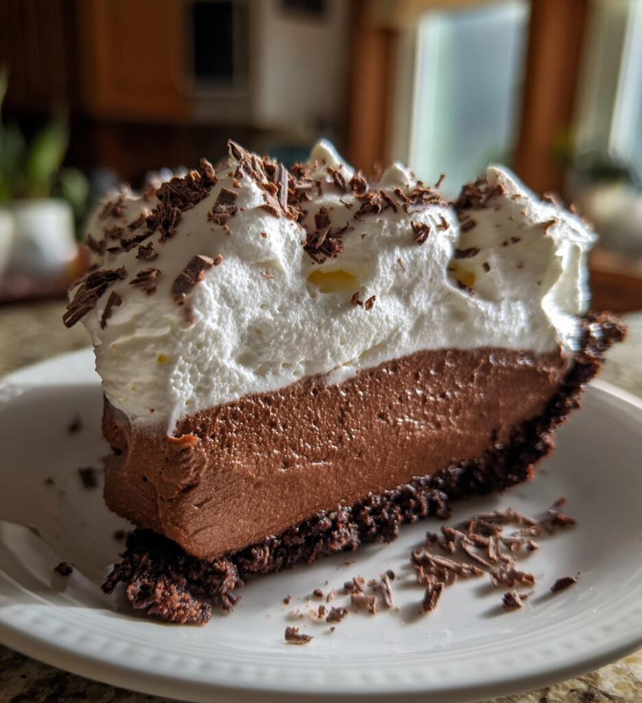 Chocolate Peppermint Mousse Pie