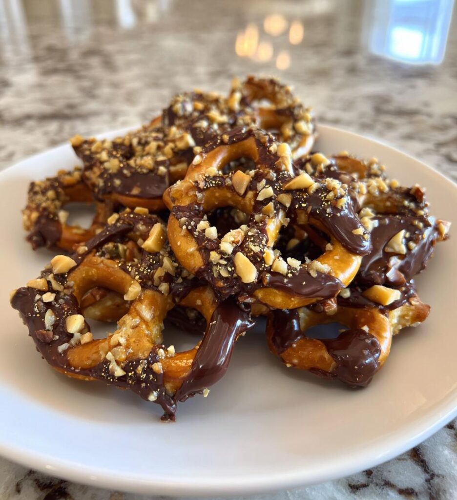 Christmas Butter Toffee Pretzels