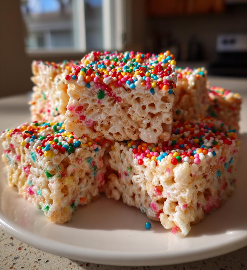 Christmas Rice Crispy Treats With Sprinkles - detail 1
