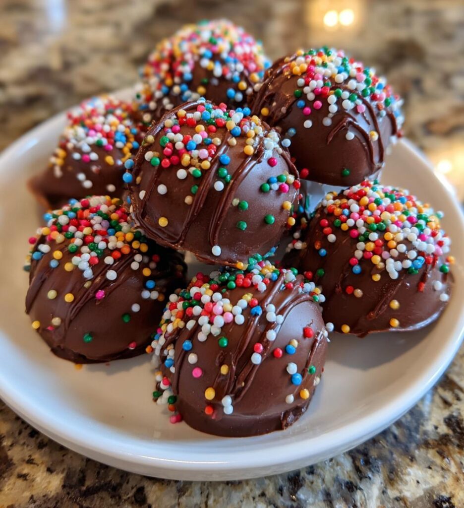 Christmas Tree Cake Truffles