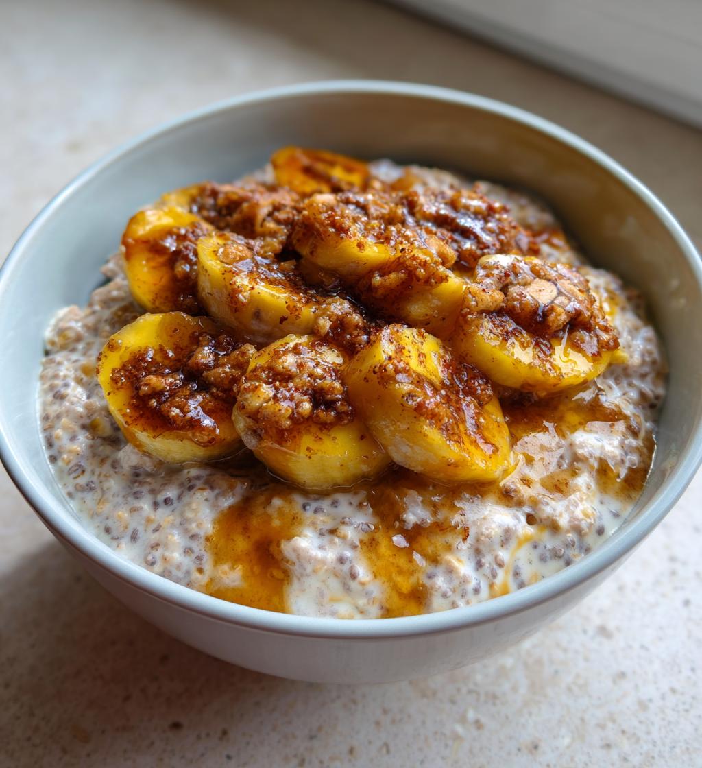 Cinnamon Maple Chia Seed Pudding with Bananas Foster Topping - detail 1