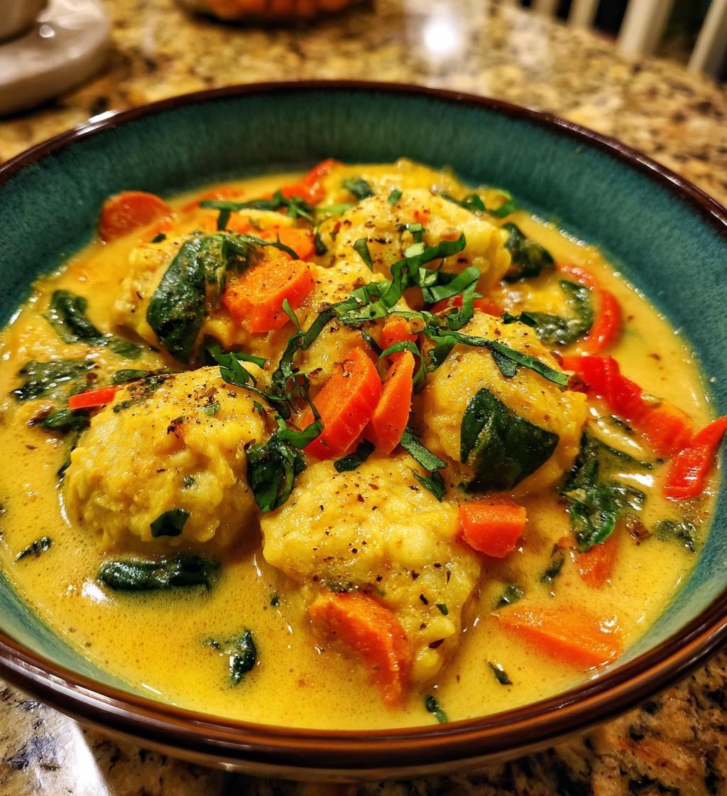 Coconut Curry Soup With Dumplings - detail 1