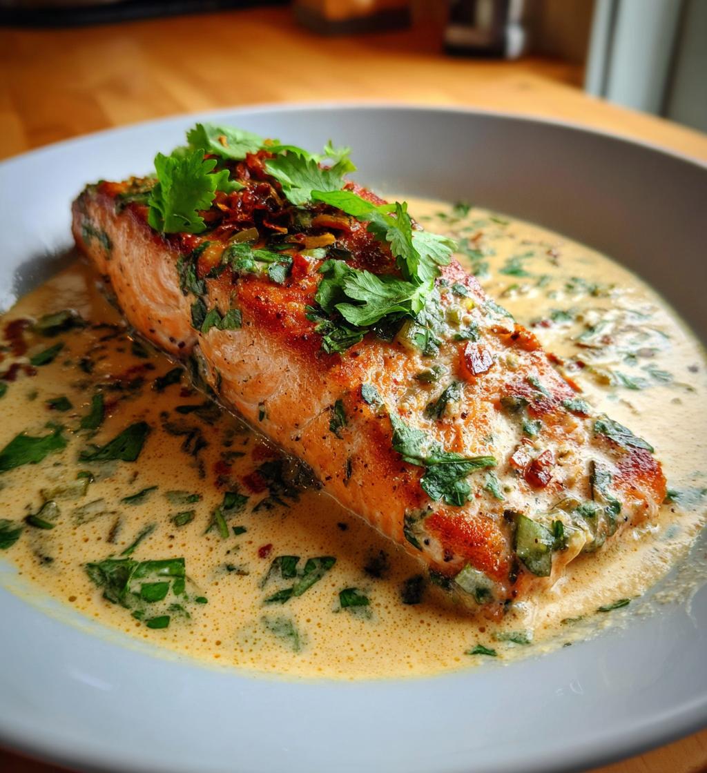 Coconut Lime Poached Salmon
