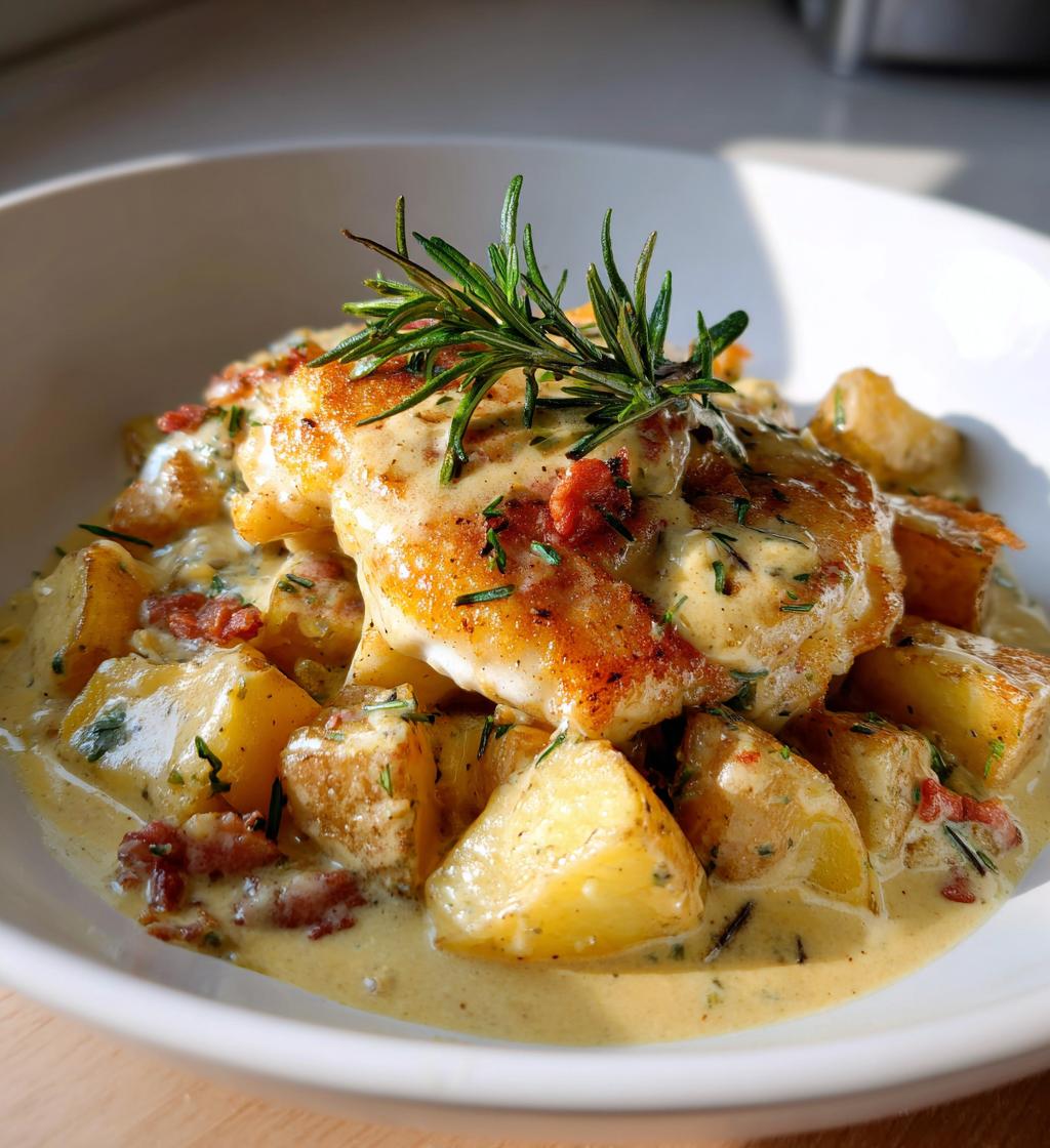 Cod & Potatoes in Rosemary Cream Sauce