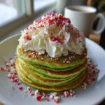 Copycat IHOP Grinch pancakes