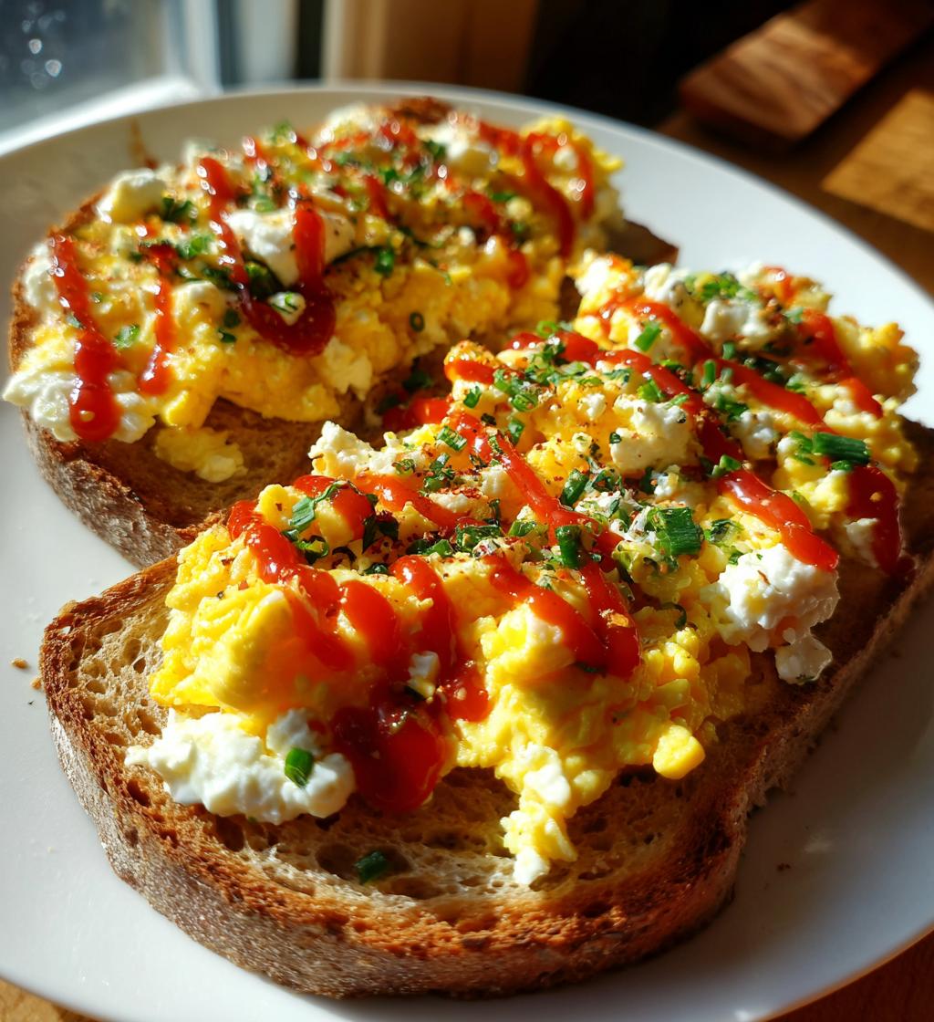 Cottage Cheese Egg & Sriracha Protein Toast - detail 1