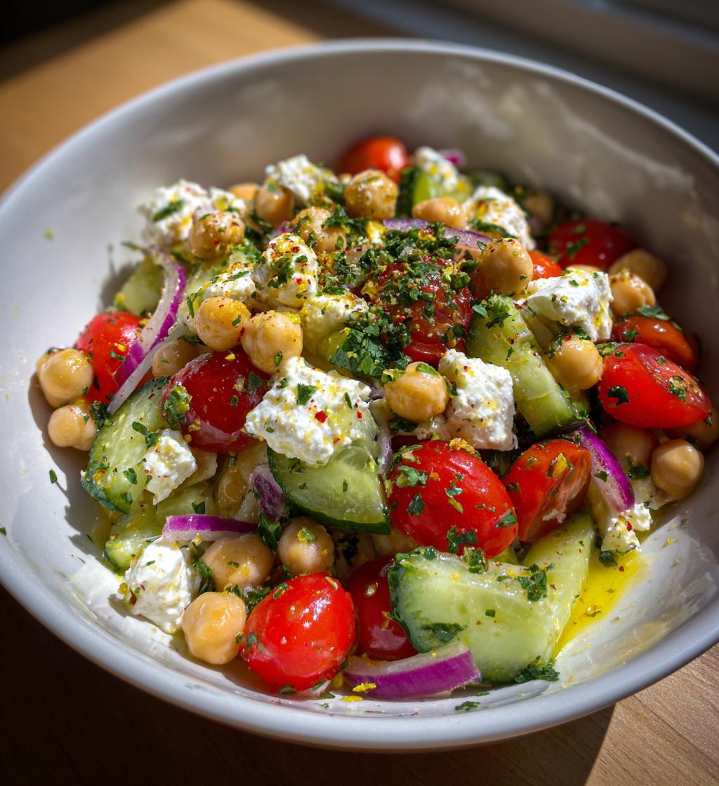 Cottage Cheese and Chickpea Salad