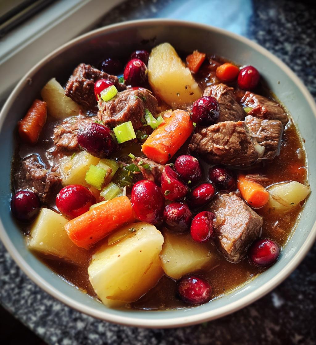 Cranberry Apple Beef Stew