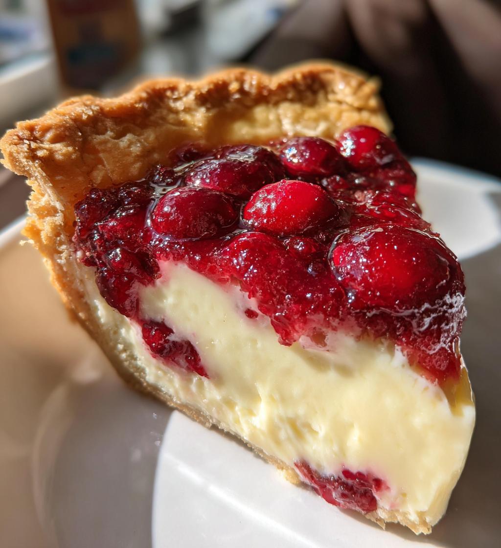 Cranberry Custard Pie - detail 1