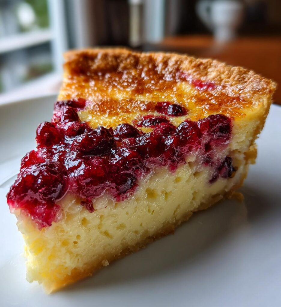 Cranberry Orange Custard Pie
