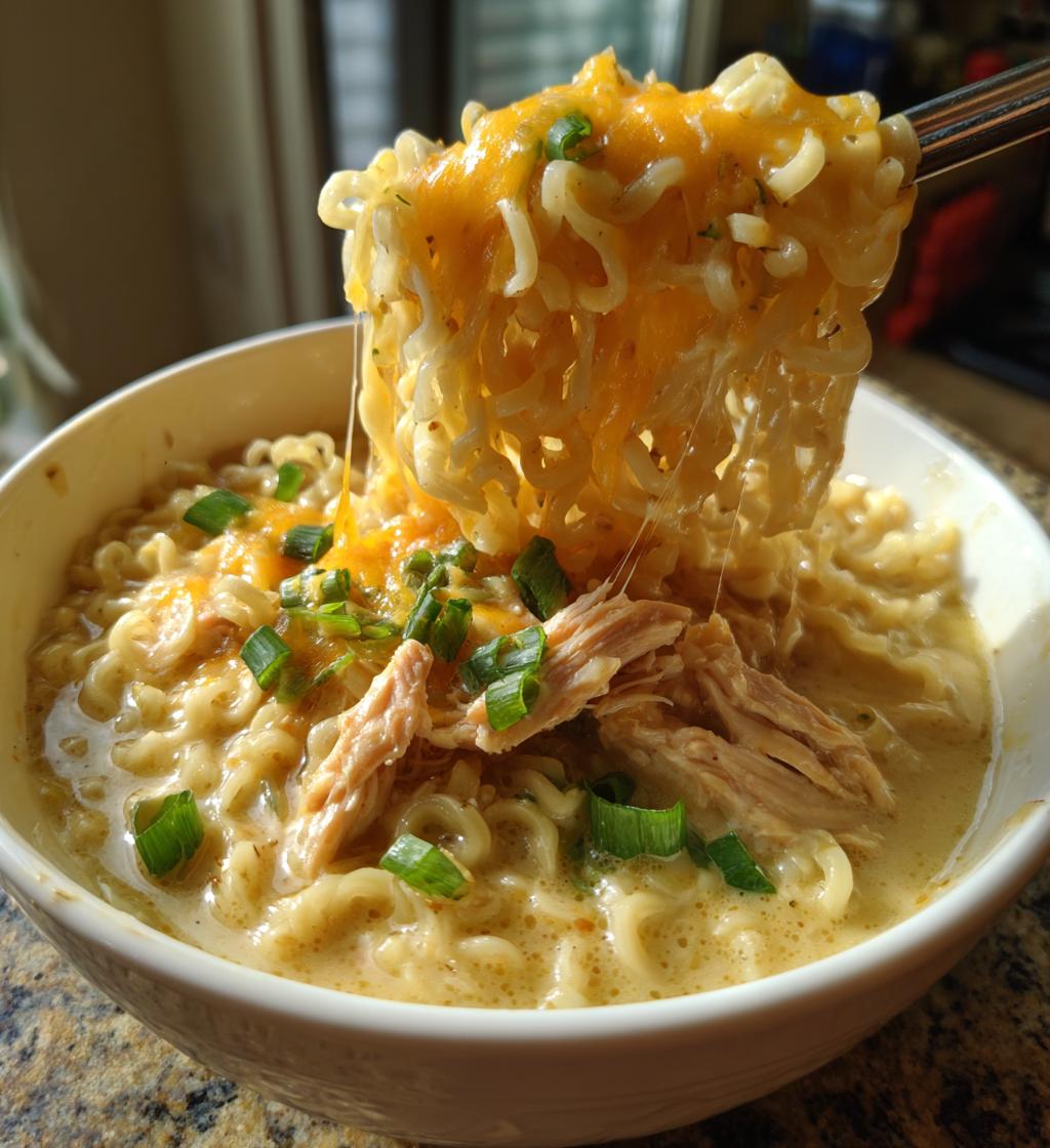 Creamy Cheesy Chicken Ramen - detail 1