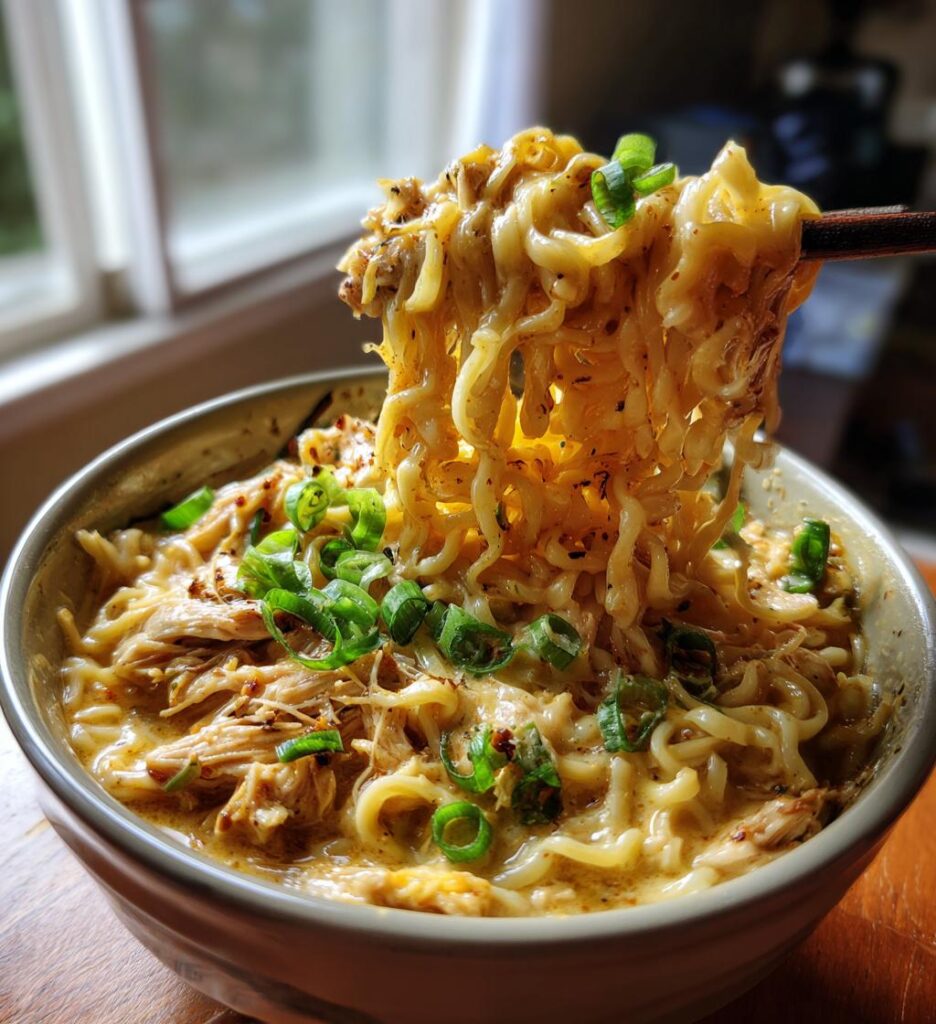 Creamy Cheesy Chicken Ramen