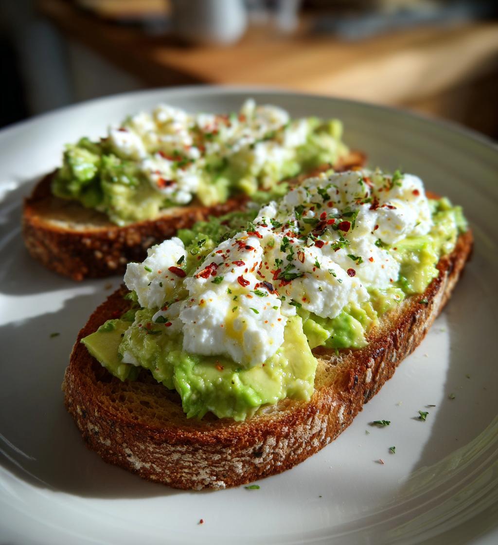 Creamy Cottage Cheese Avocado Toast