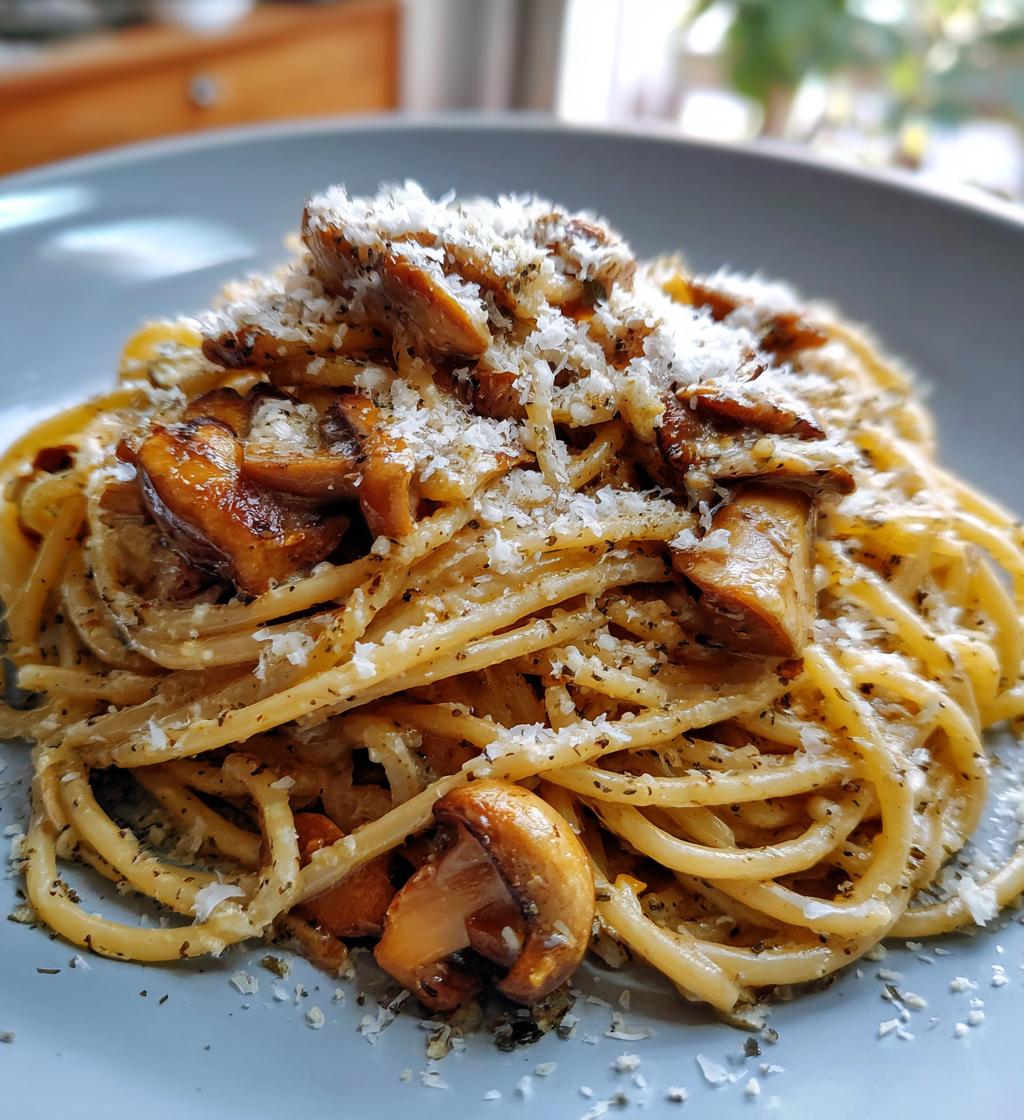 Creamy Mushroom Spaghetti - detail 1