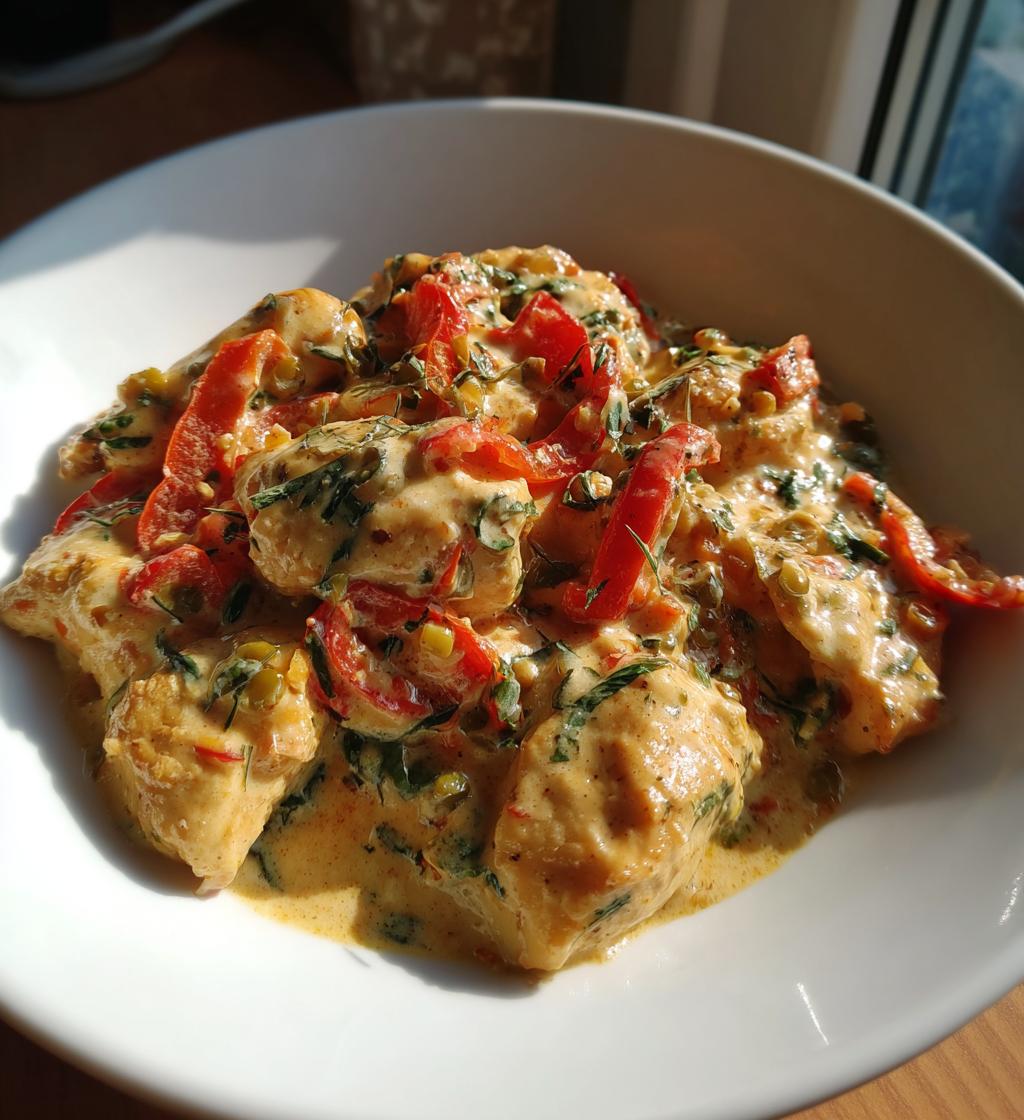 Creamy Pepperoncini Chicken Skillet