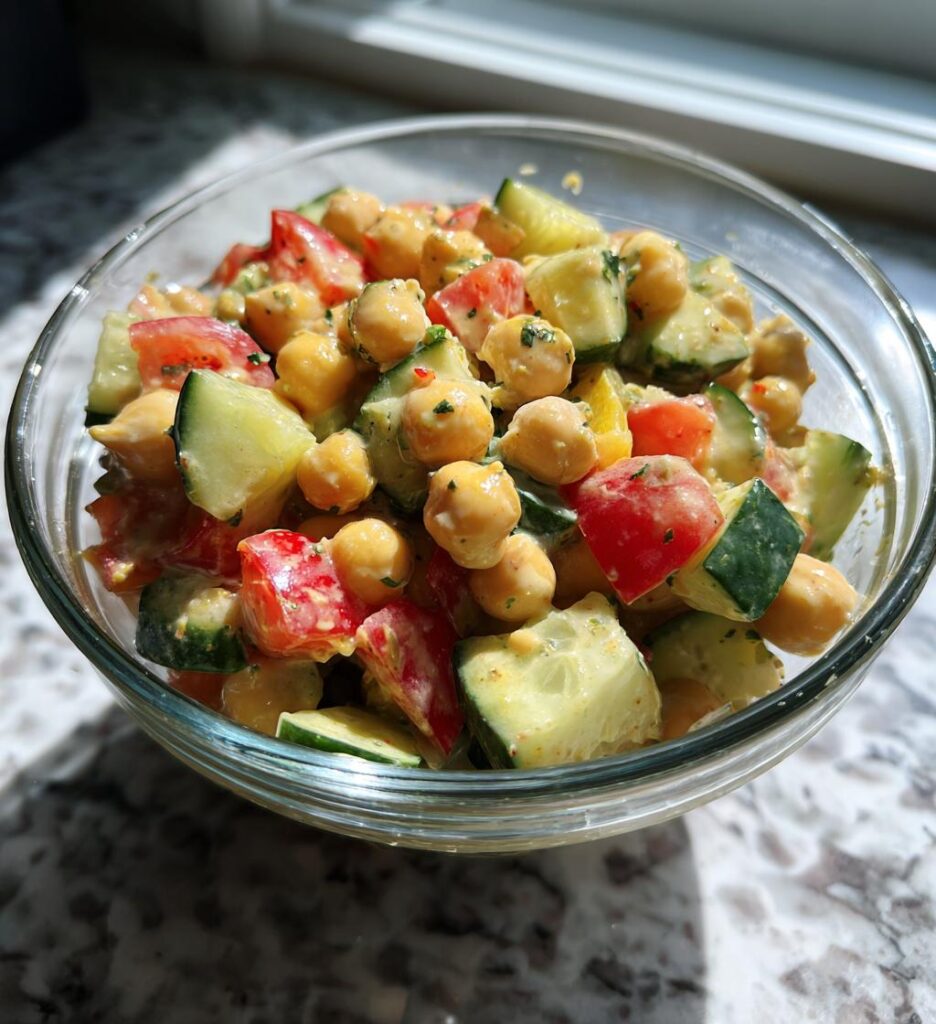 Creamy Tahini Lemon Chickpea Salad