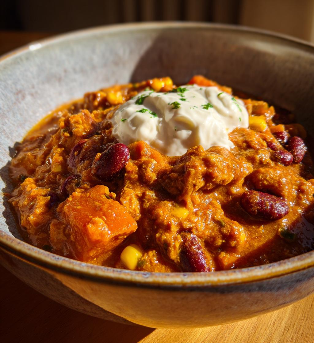 Creamy Turkey Pumpkin Chili