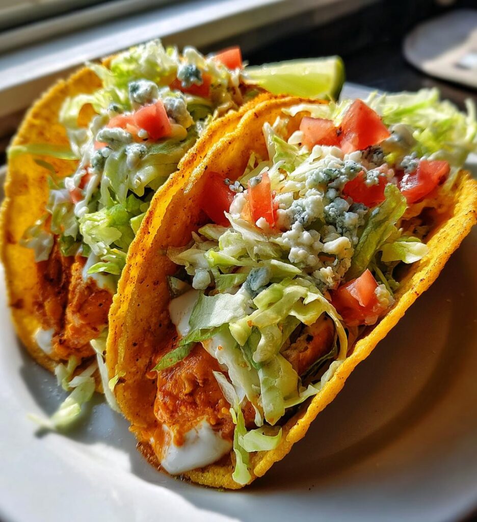 Crispy Buffalo White Bean Tacos