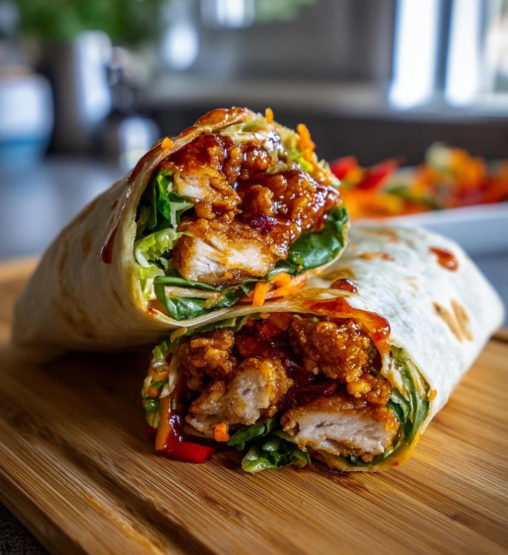 Crispy Honey Chilli Chicken Wraps