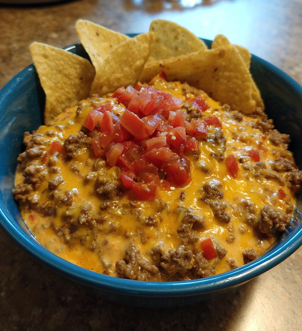 Crock Pot Cheesy Hamburger Dip - detail 1