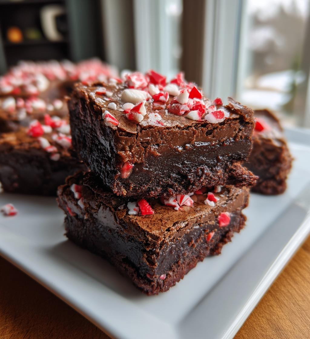 Dark Chocolate Peppermint Brownies