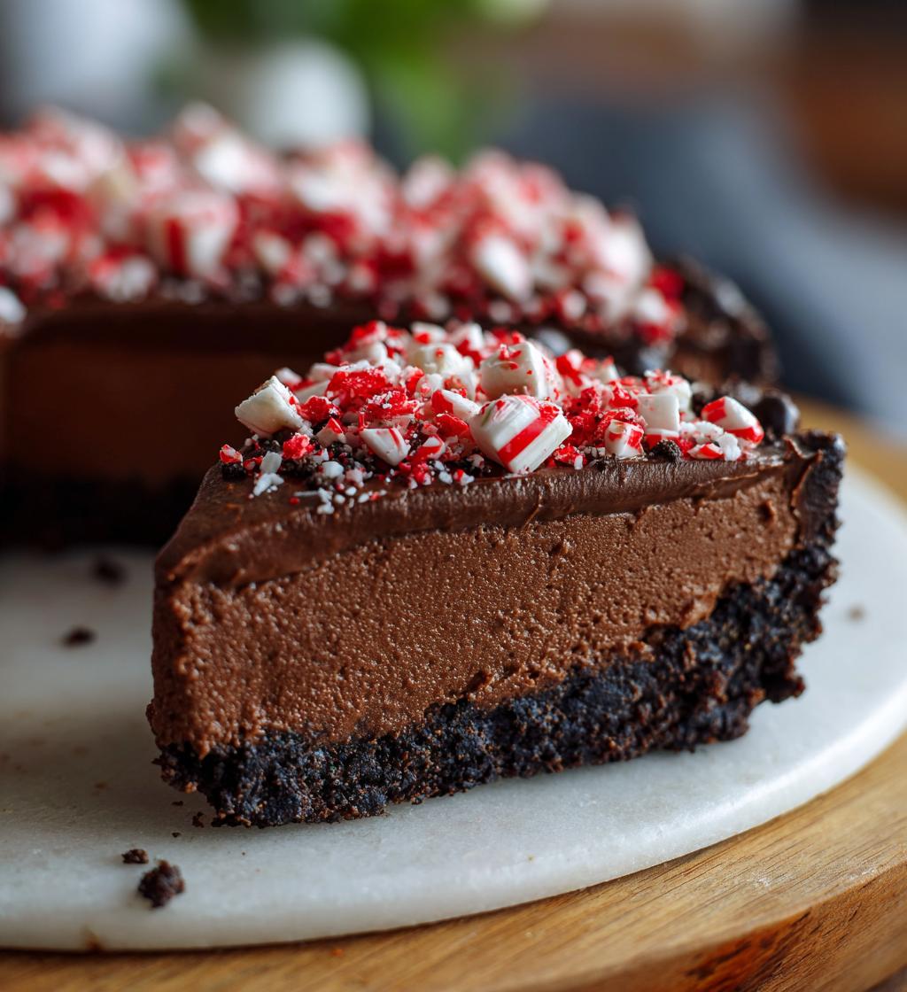 Dark Chocolate Peppermint Mousse Tart