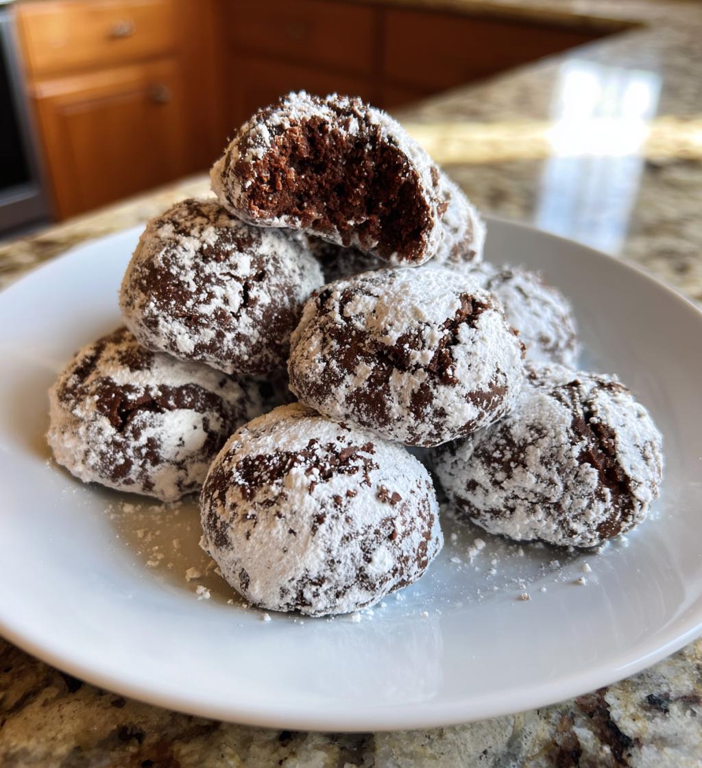 Double Chocolate Snowball Cookies
