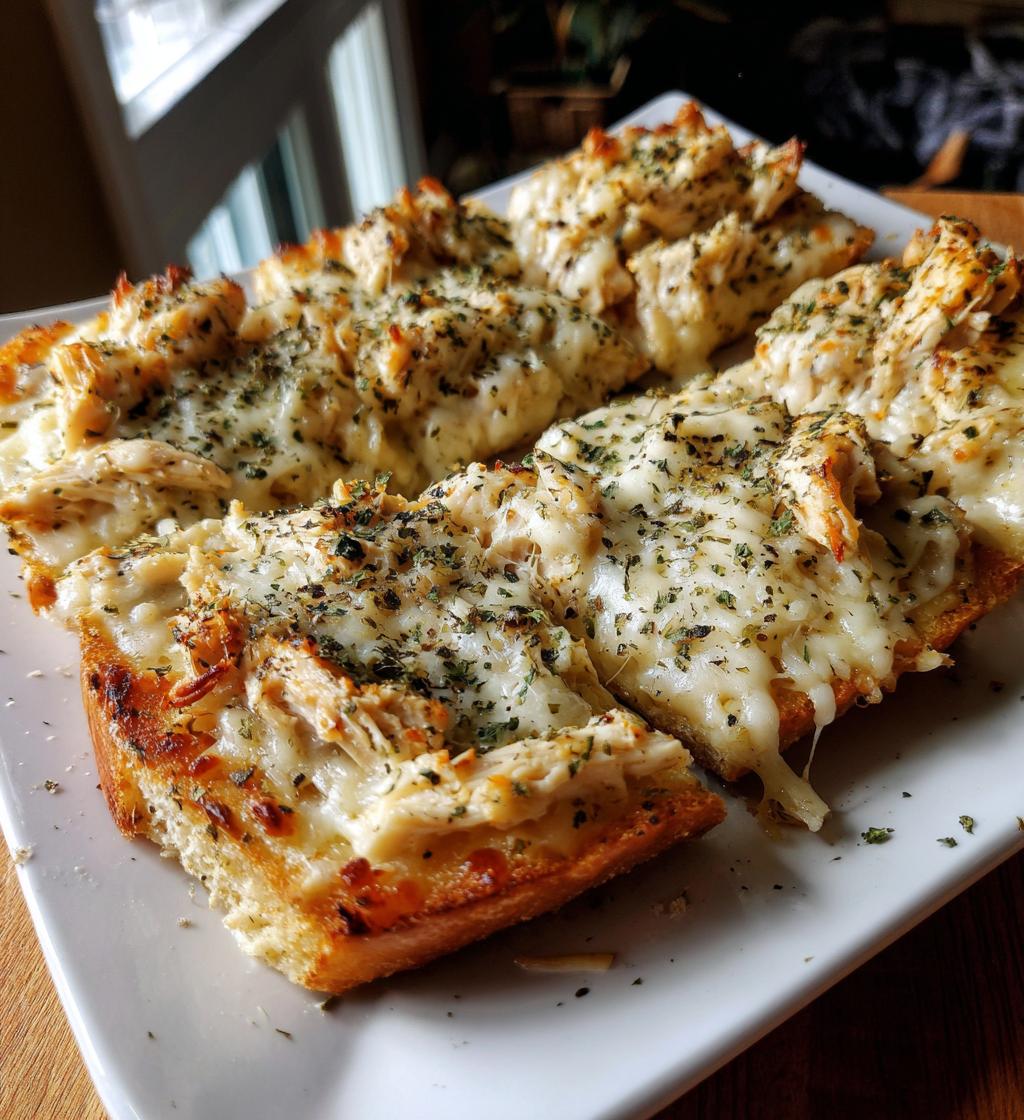 Easy Chicken Alfredo Garlic Bread Pizza - detail 1