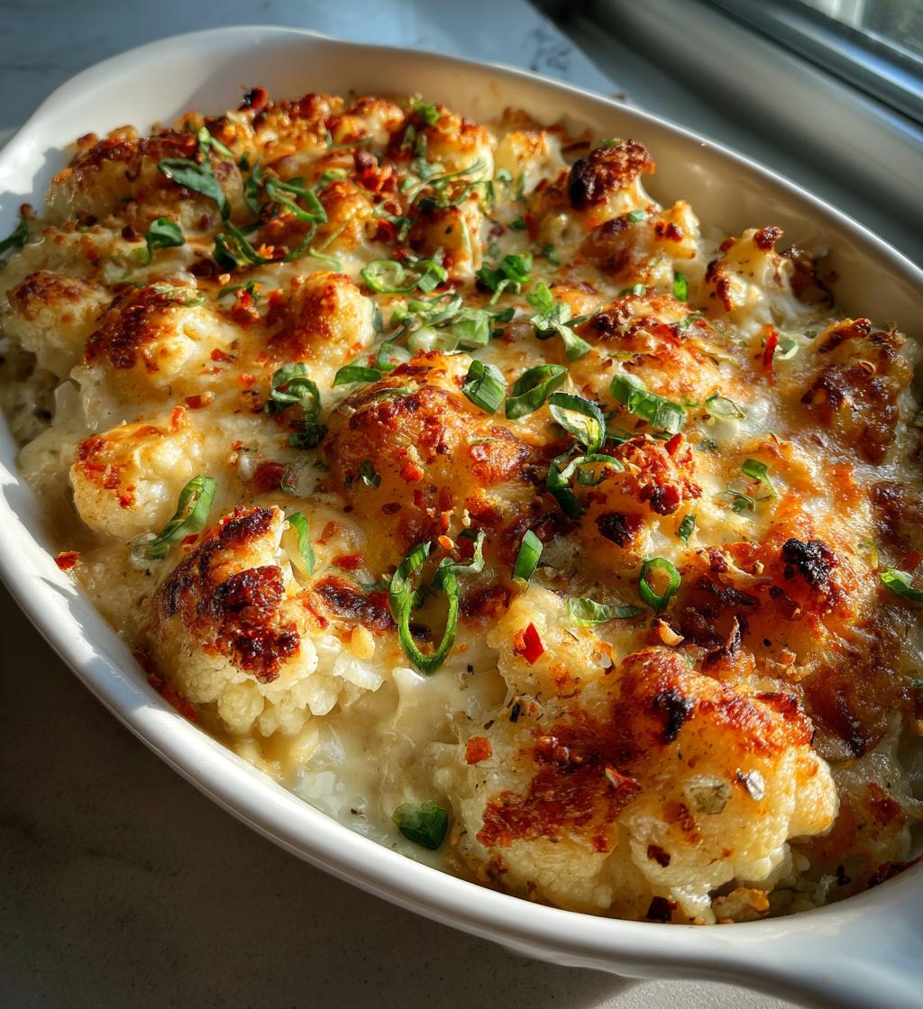 Easy Jalapeno Popper Cauliflower Casserole