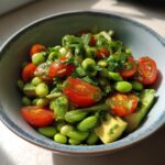 Edamame Salad with Cilantro Lime Dressing