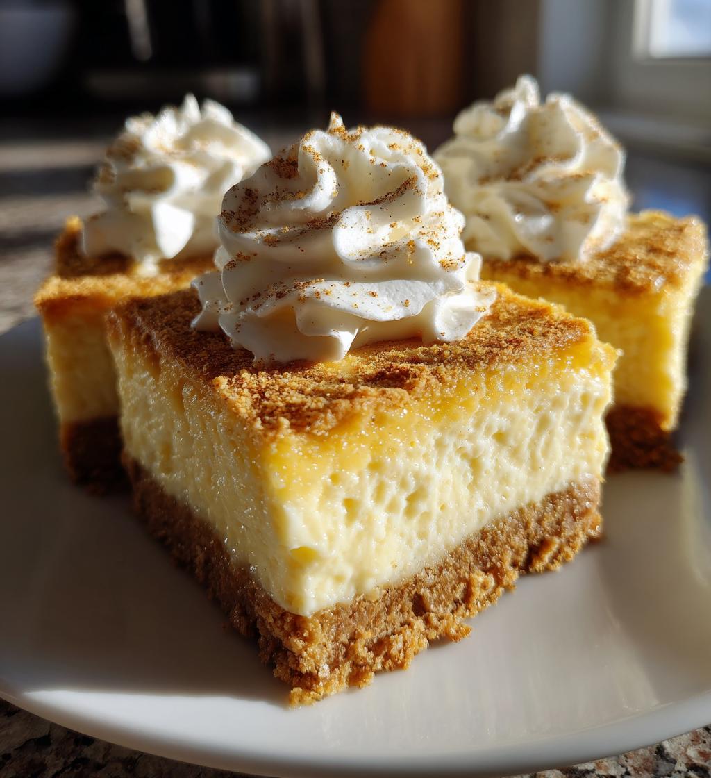 Eggnog Cheesecake Bars