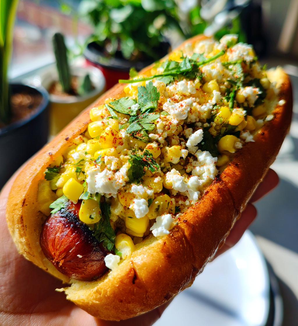 Elote Hot Dogs