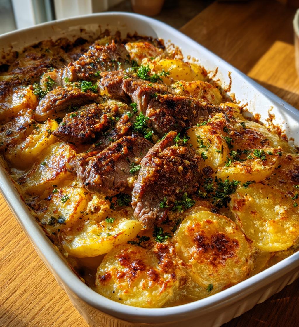 Garlic Butter Steak & Cheddar Potato Bake - detail 1