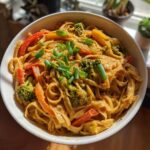 Gluten Free Red Curry Peanut Noodles
