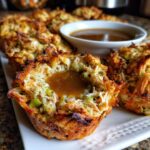 Gravy Stuffed Stuffing Muffins