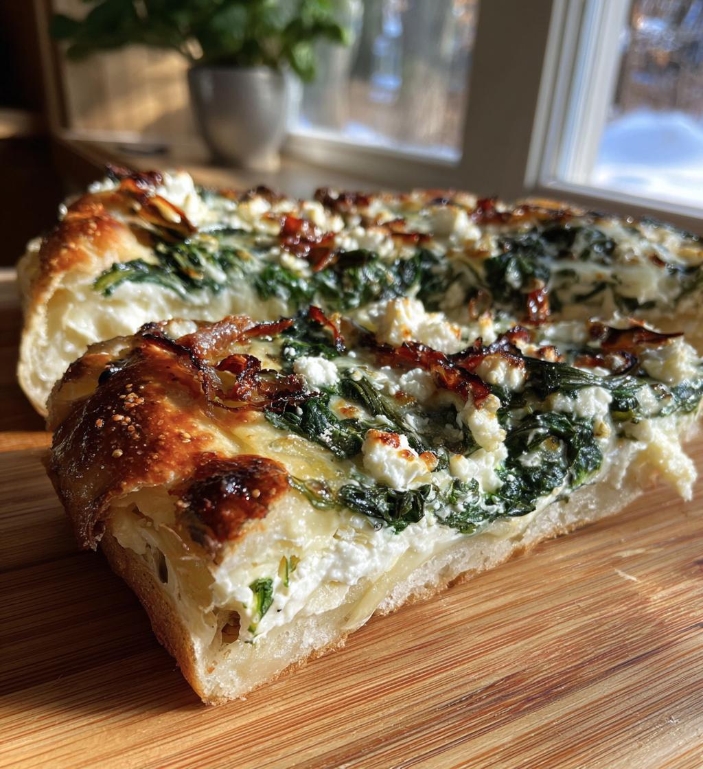 Greek Roasted Garlic Spinach White Pizza - detail 1