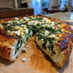 Greek Roasted Garlic Spinach White Pizza