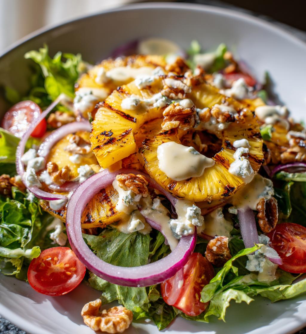 Grilled Pineapple Salad with Creamy Citrus Dressing - detail 1