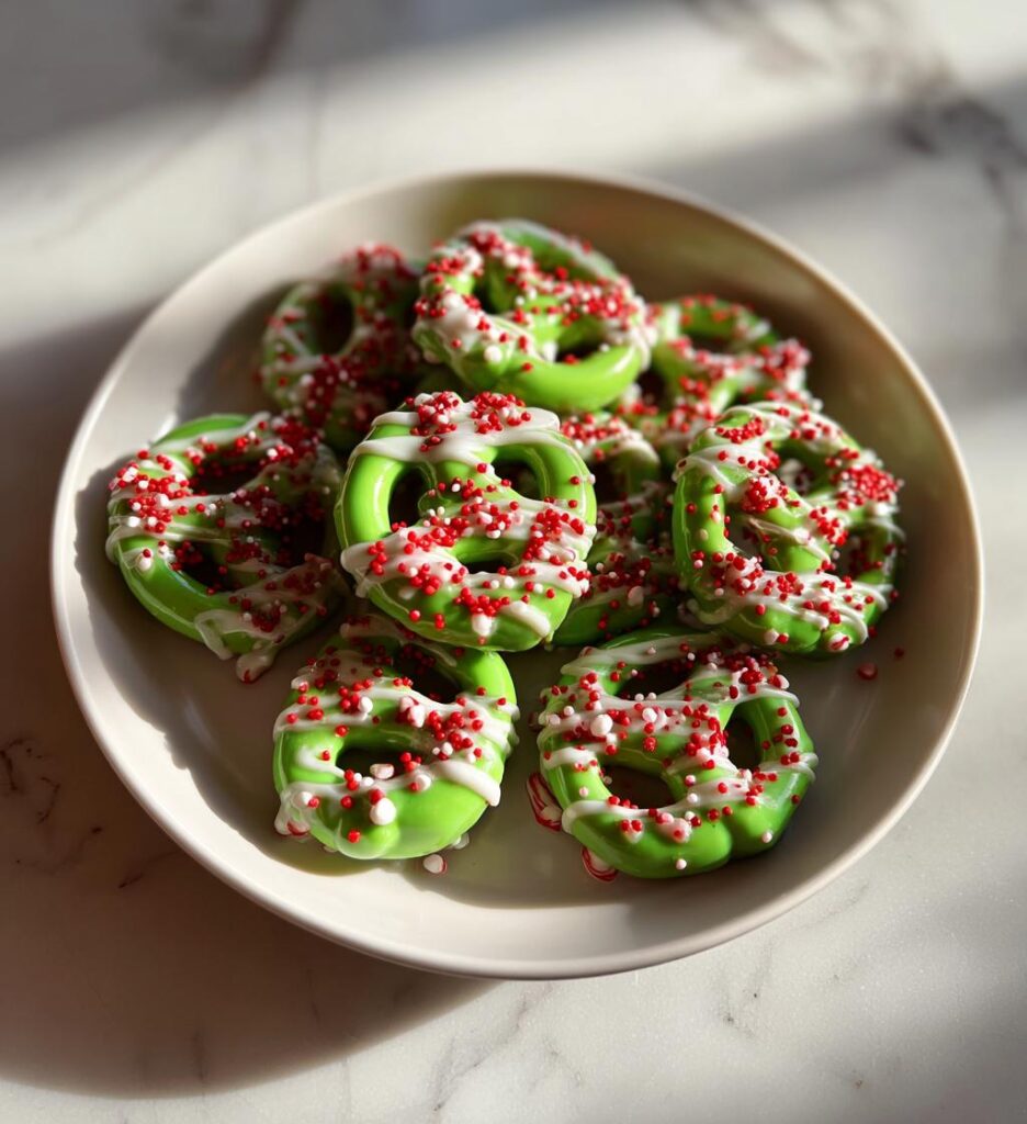 Grinch Pretzels