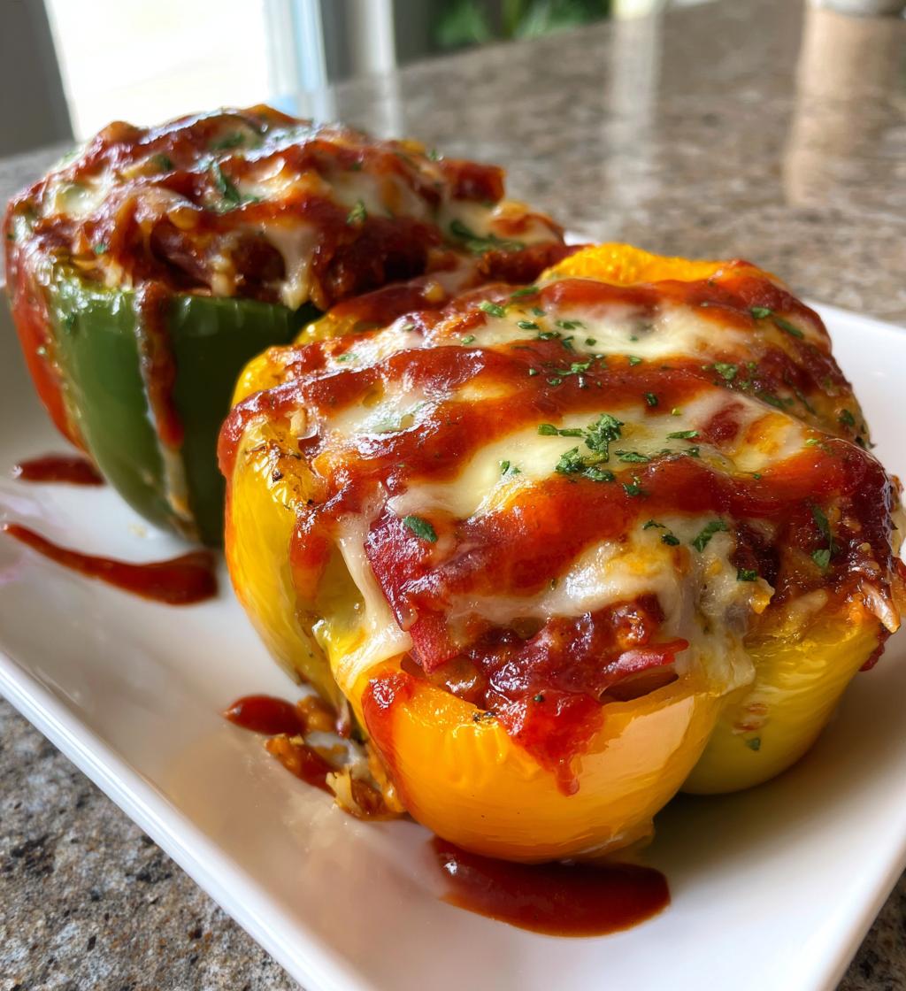 Hawaiian Pizza Stuffed Peppers - detail 1