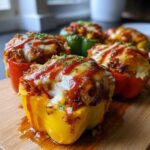 Hawaiian Pizza Stuffed Peppers