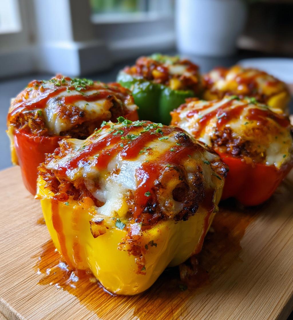 Hawaiian Pizza Stuffed Peppers