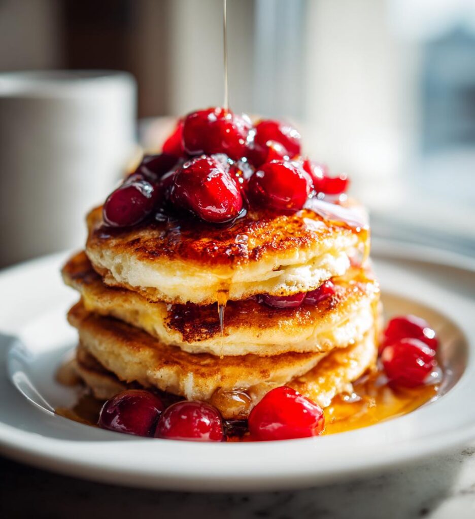 Healthy Cherry Pancakes