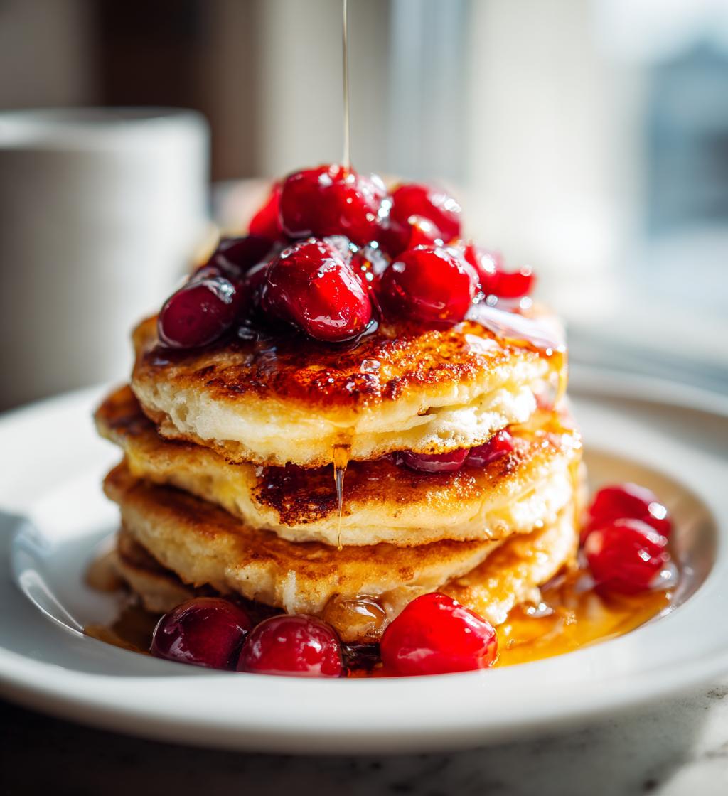 Healthy Cherry Pancakes